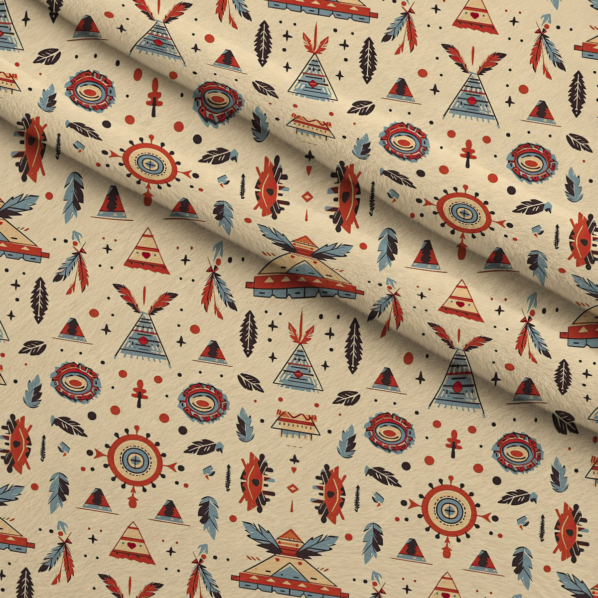 Painted Plains Pattern 6 Fleece Fabric — fleece fabric folded close-up preview (mv-fleece-v1:lying)