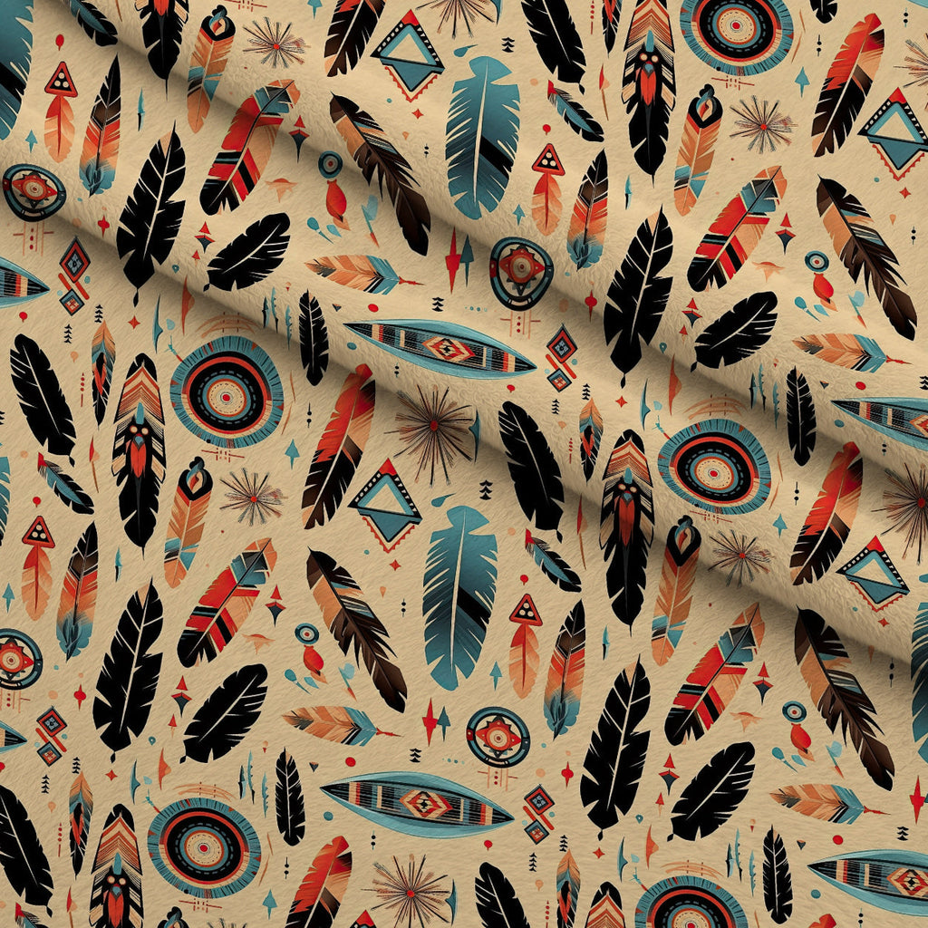 Painted Plains Pattern 7 Fleece Fabric — fleece fabric folded close-up preview (mv-fleece-v1:lying)