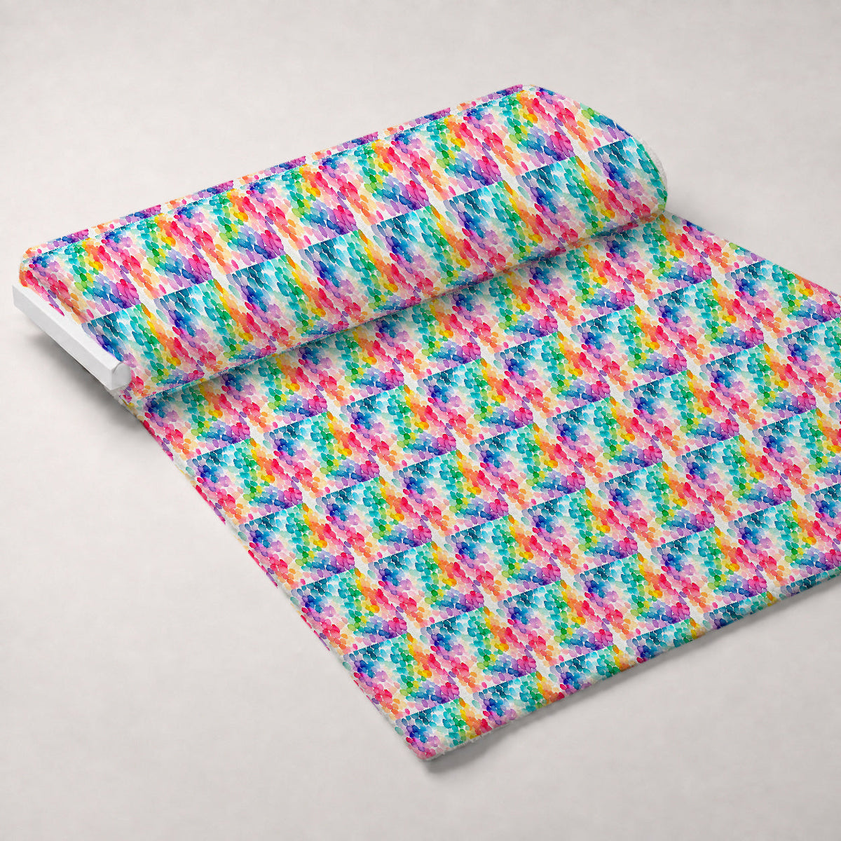 Painted Prism Pattern 1 Fleece Fabric — fleece fabric unrolled bolt preview (mv-fleece-v1:bolt)