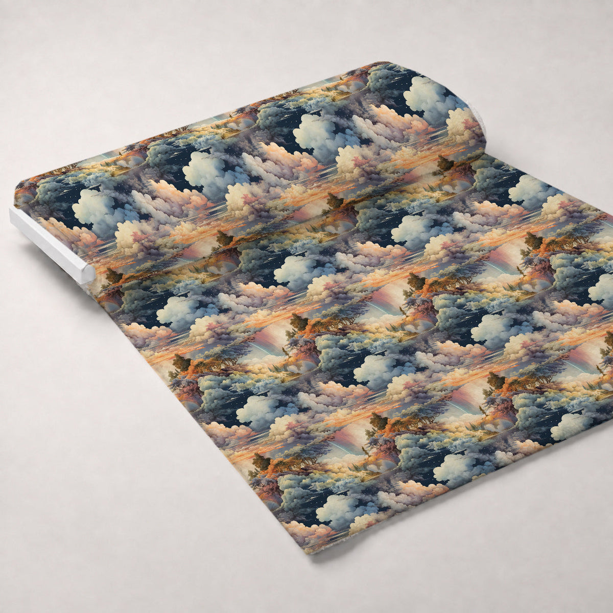 Painted Skies Pattern 1 Fleece Fabric — fleece fabric unrolled bolt preview (mv-fleece-v1:bolt)