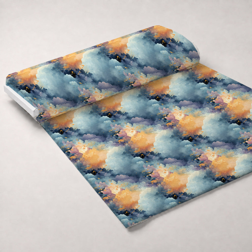 Painted Skies Pattern 11 Fleece Fabric — fleece fabric unrolled bolt preview (mv-fleece-v1:bolt)