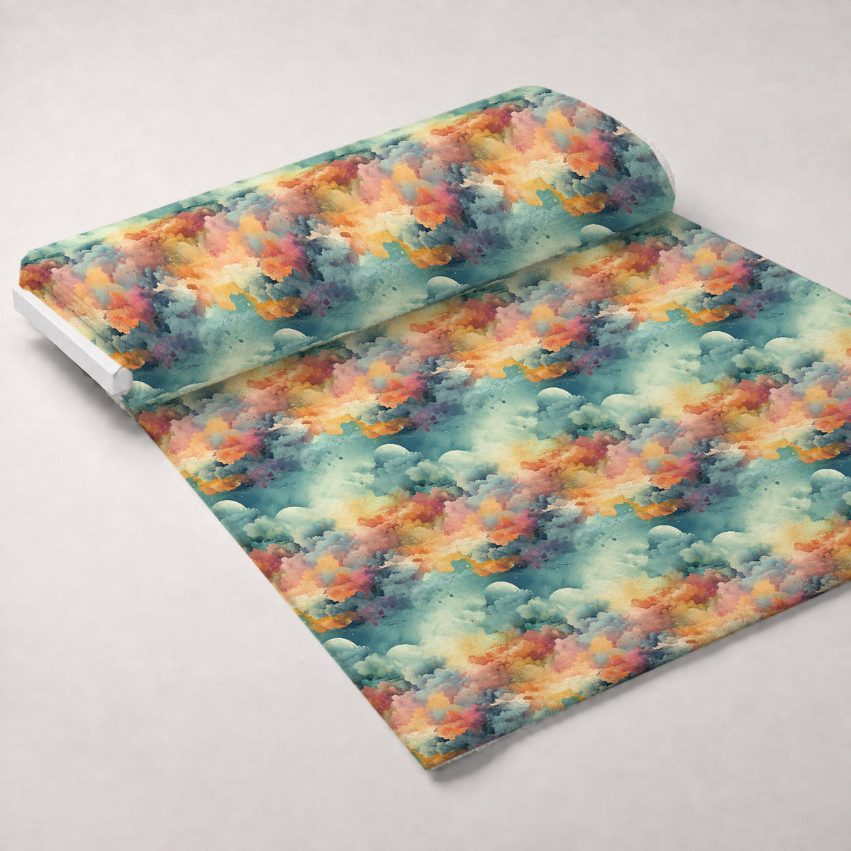 Painted Skies Pattern 2 Fleece Fabric — fleece fabric unrolled bolt preview (mv-fleece-v1:bolt)