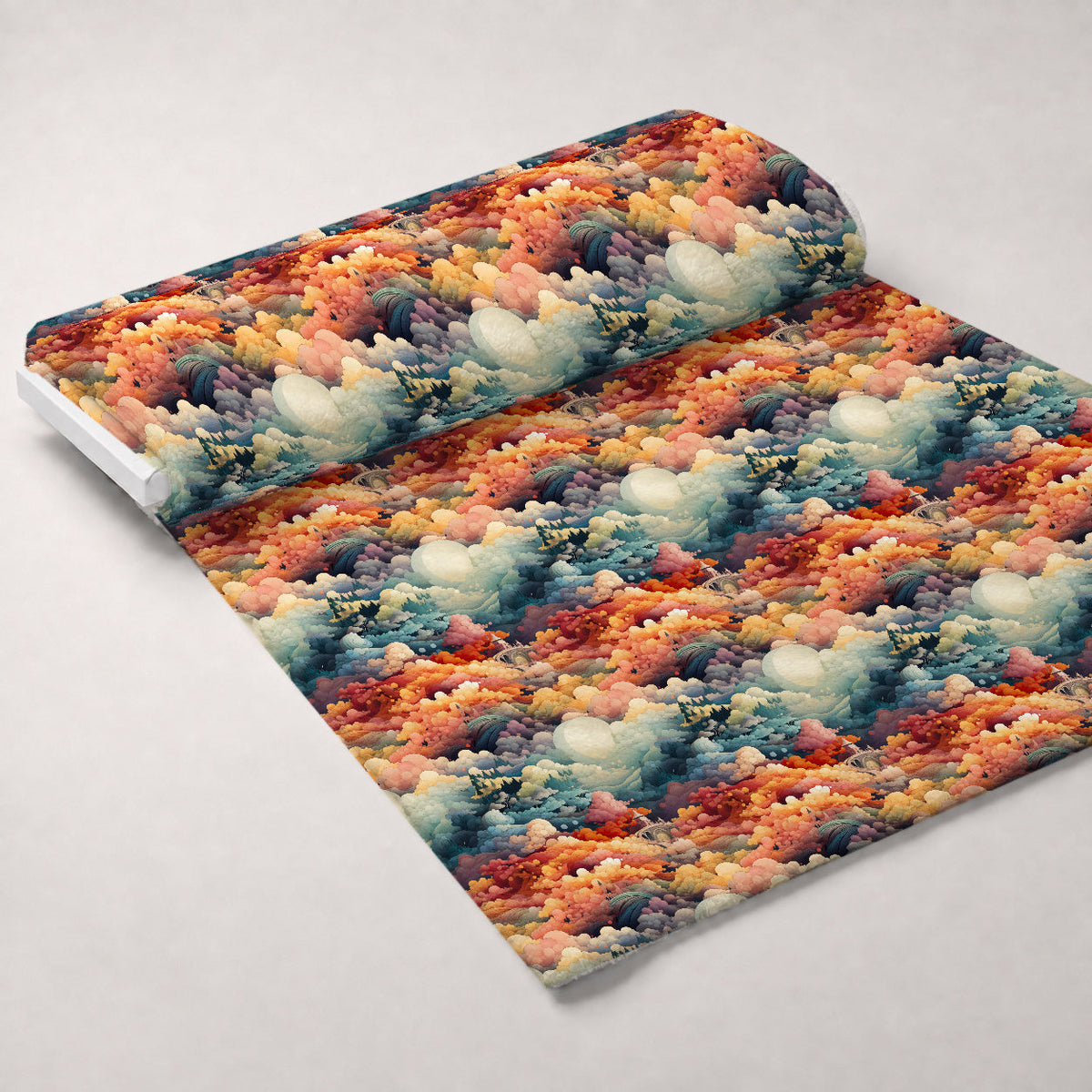 Painted Skies Pattern 7 Fleece Fabric — fleece fabric unrolled bolt preview (mv-fleece-v1:bolt)