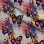 Painted Wings Pattern 1 Fleece Fabric — fleece fabric folded close-up preview (mv-fleece-v1:lying)