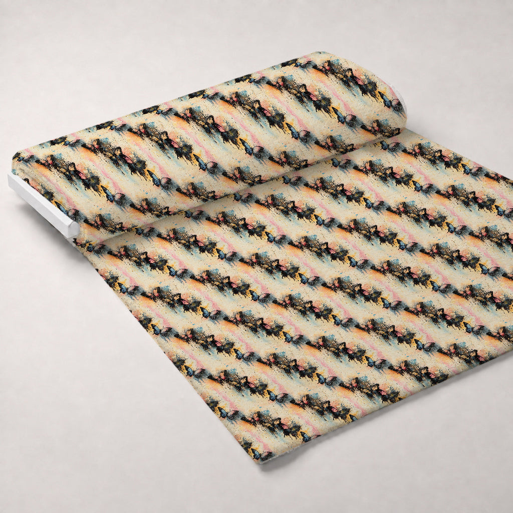 Painted Wings Pattern 11 Fleece Fabric — fleece fabric unrolled bolt preview (mv-fleece-v1:bolt)
