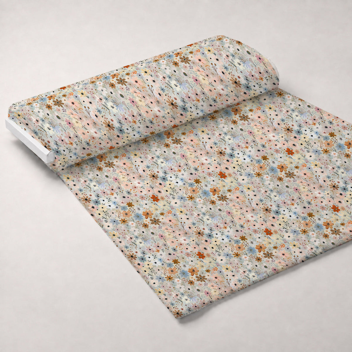Painterly Blooms Pattern 1 Fleece Fabric — fleece fabric unrolled bolt preview (mv-fleece-v1:bolt)