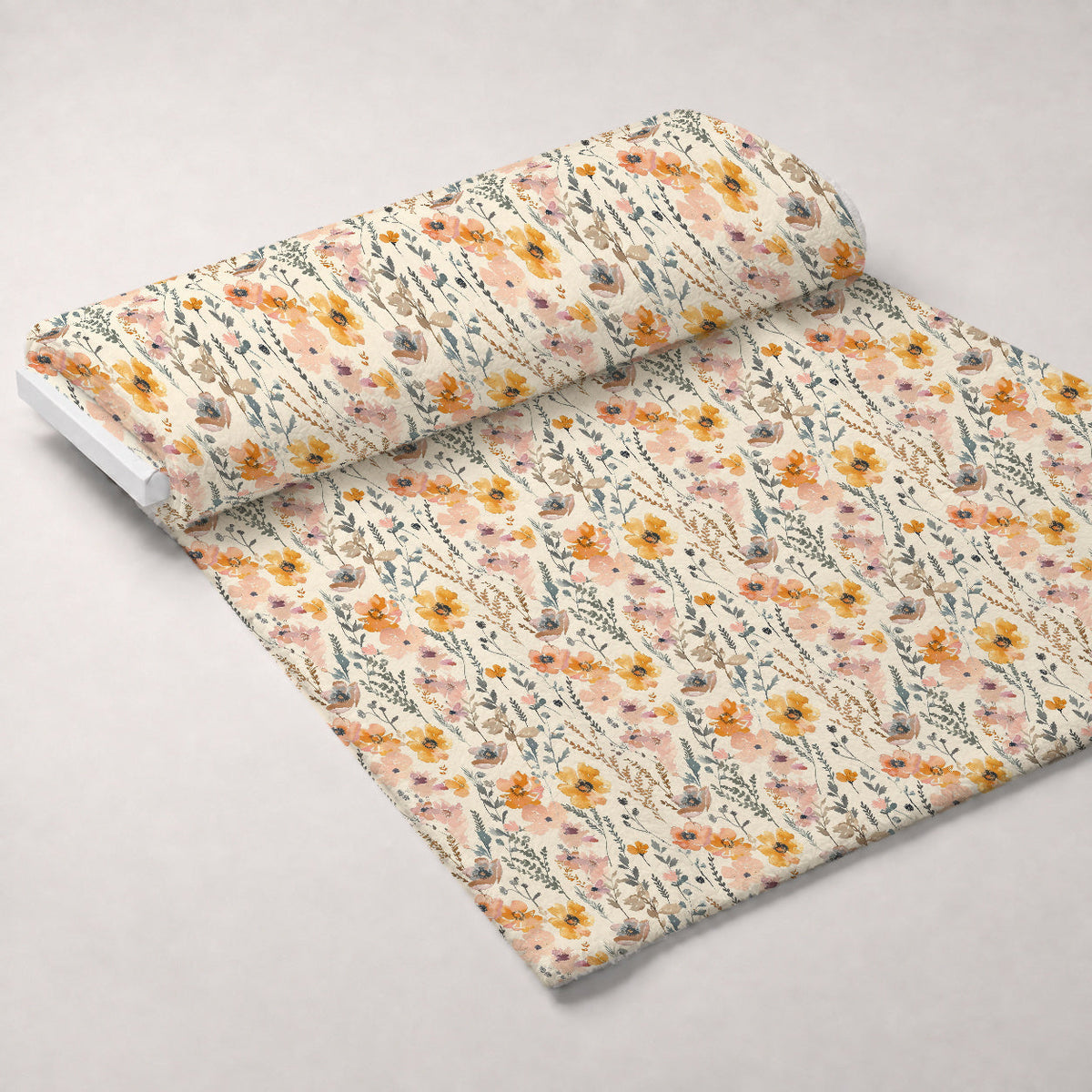 Painterly Blooms Pattern 5 Fleece Fabric — fleece fabric unrolled bolt preview (mv-fleece-v1:bolt)