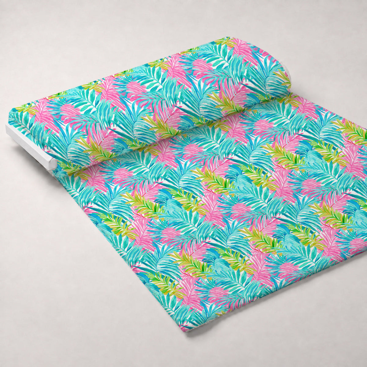 Paradise Palms Pattern 1 Fleece Fabric — fleece fabric unrolled bolt preview (mv-fleece-v1:bolt)