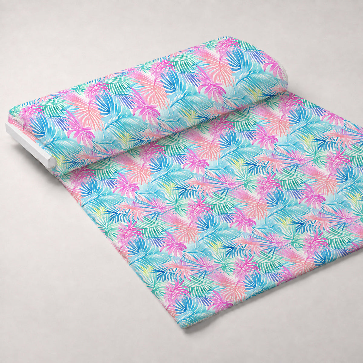 Paradise Palms Pattern 4 Fleece Fabric — fleece fabric unrolled bolt preview (mv-fleece-v1:bolt)