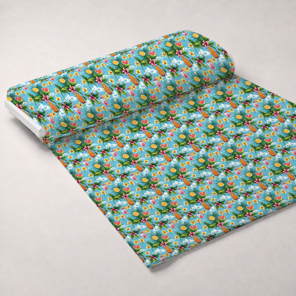 Paradise Punch Pattern 1 Fleece Fabric — fleece fabric unrolled bolt preview (mv-fleece-v1:bolt)