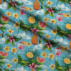 Paradise Punch Pattern 1 Fleece Fabric — fleece fabric folded close-up preview (mv-fleece-v1:lying)
