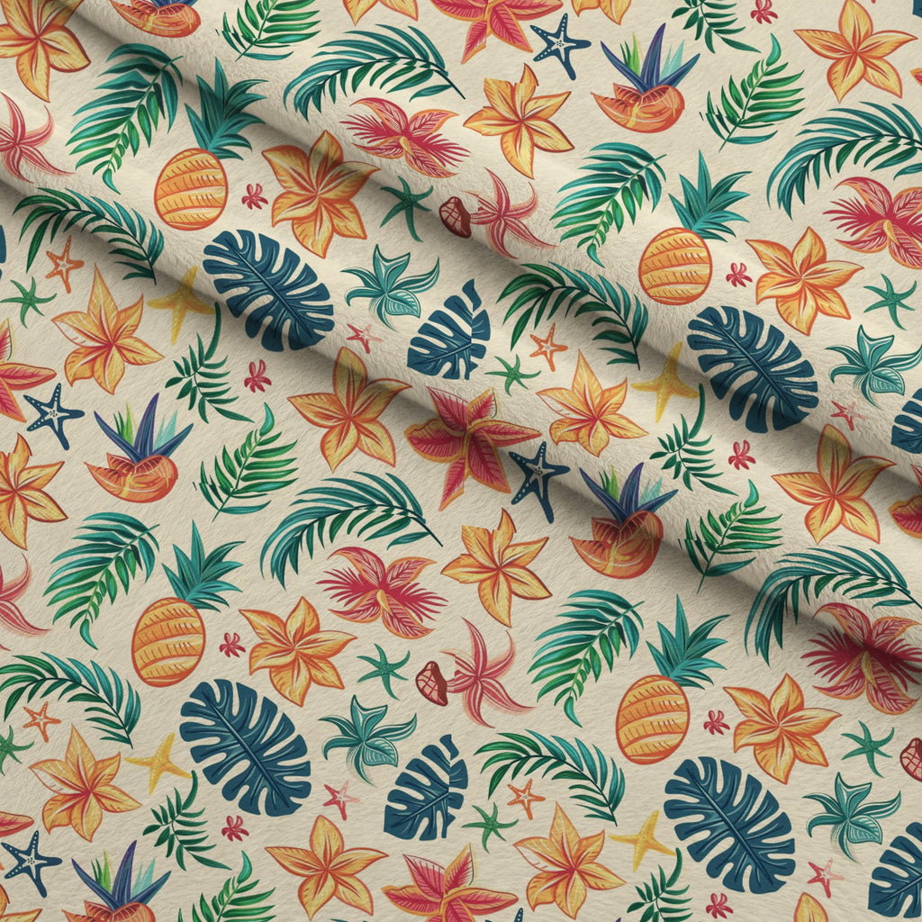 Paradise Punch Pattern 12 Fleece Fabric — fleece fabric folded close-up preview (mv-fleece-v1:lying)