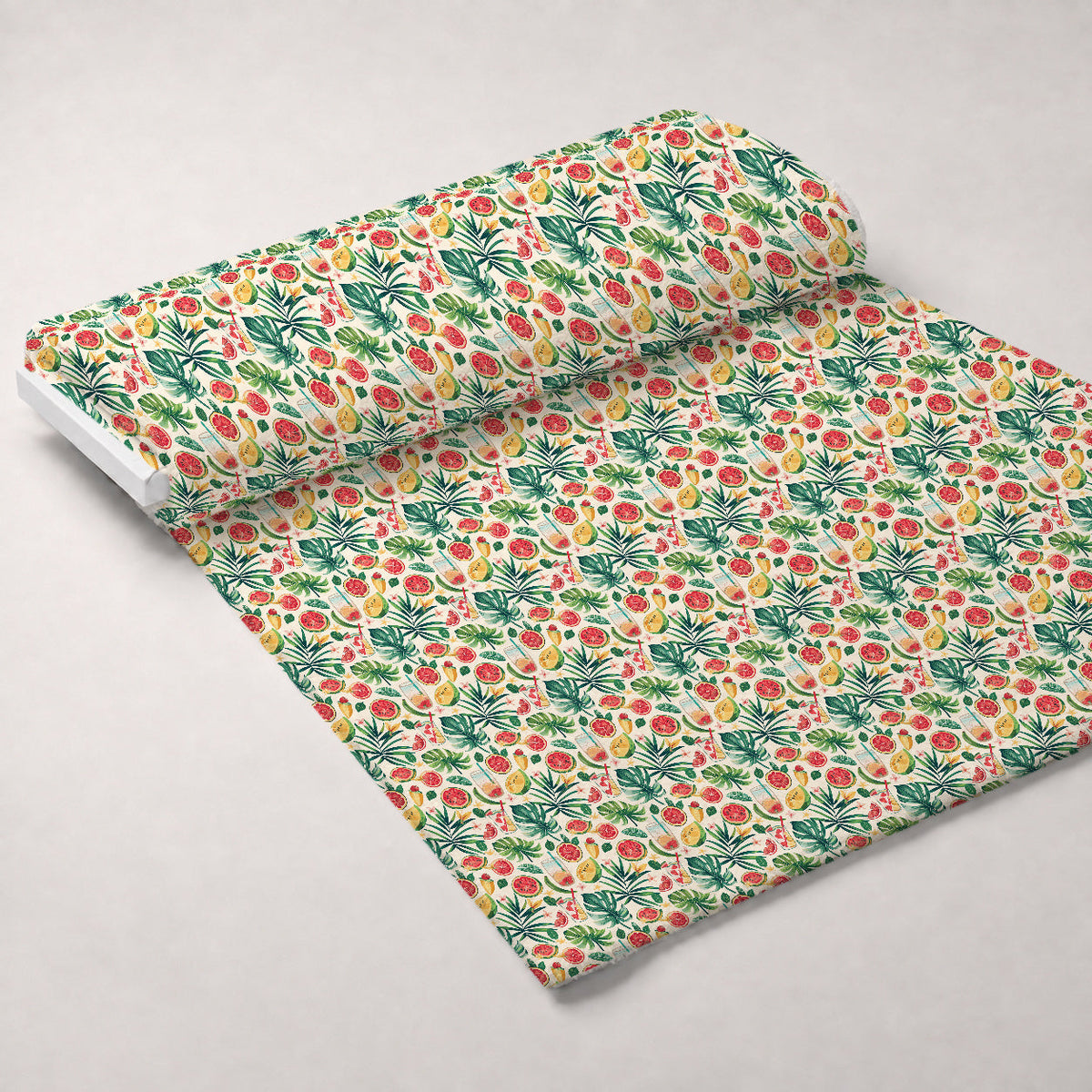 Paradise Punch Pattern 5 Fleece Fabric — fleece fabric unrolled bolt preview (mv-fleece-v1:bolt)