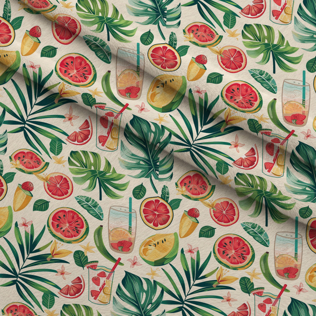 Paradise Punch Pattern 5 Fleece Fabric — fleece fabric folded close-up preview (mv-fleece-v1:lying)