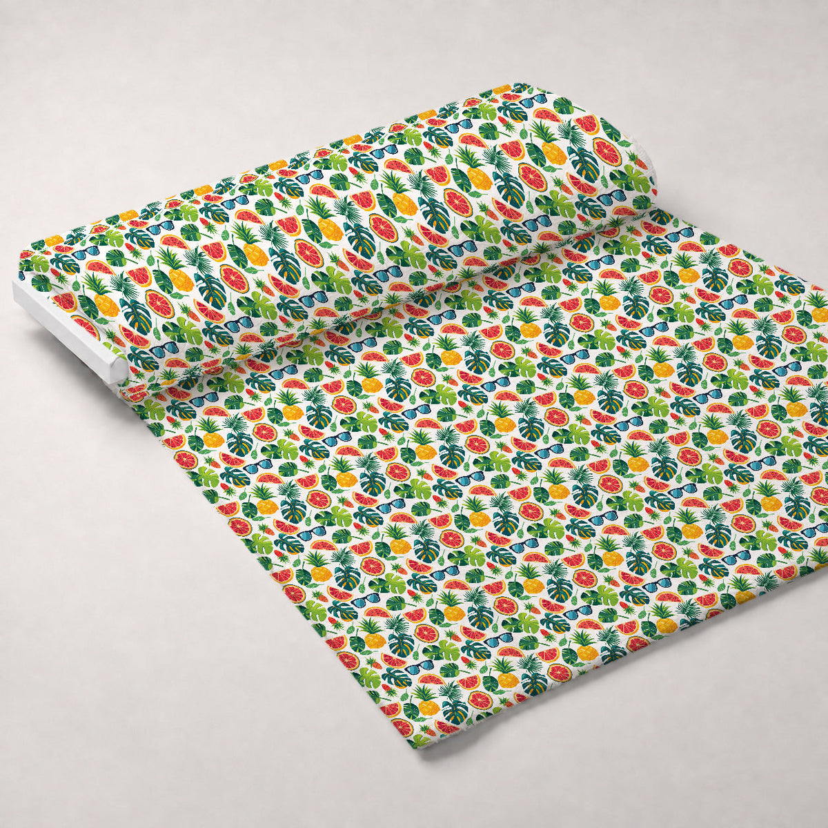 Paradise Punch Pattern 7 Fleece Fabric — fleece fabric unrolled bolt preview (mv-fleece-v1:bolt)
