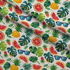 Paradise Punch Pattern 7 Fleece Fabric — fleece fabric folded close-up preview (mv-fleece-v1:lying)