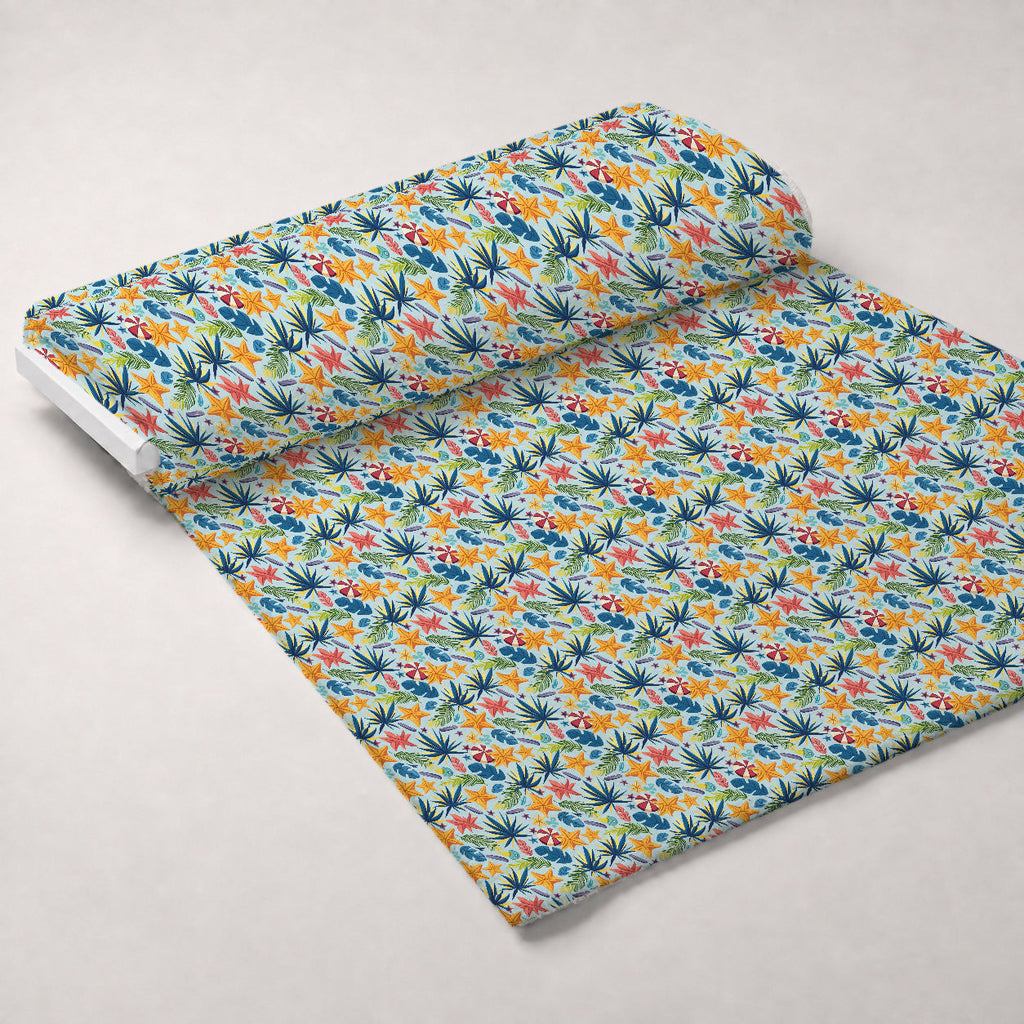 Paradise Punch Pattern 9 Fleece Fabric — fleece fabric unrolled bolt preview (mv-fleece-v1:bolt)