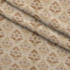 Parchment Blooms Pattern 3 Fleece Fabric — fleece fabric folded close-up preview (mv-fleece-v1:lying)