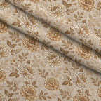 Parchment Blooms Pattern 5 Fleece Fabric — fleece fabric folded close-up preview (mv-fleece-v1:lying)