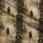 Parchment Coven Pattern 10 Fleece Fabric — fleece fabric folded close-up preview (mv-fleece-v1:lying)