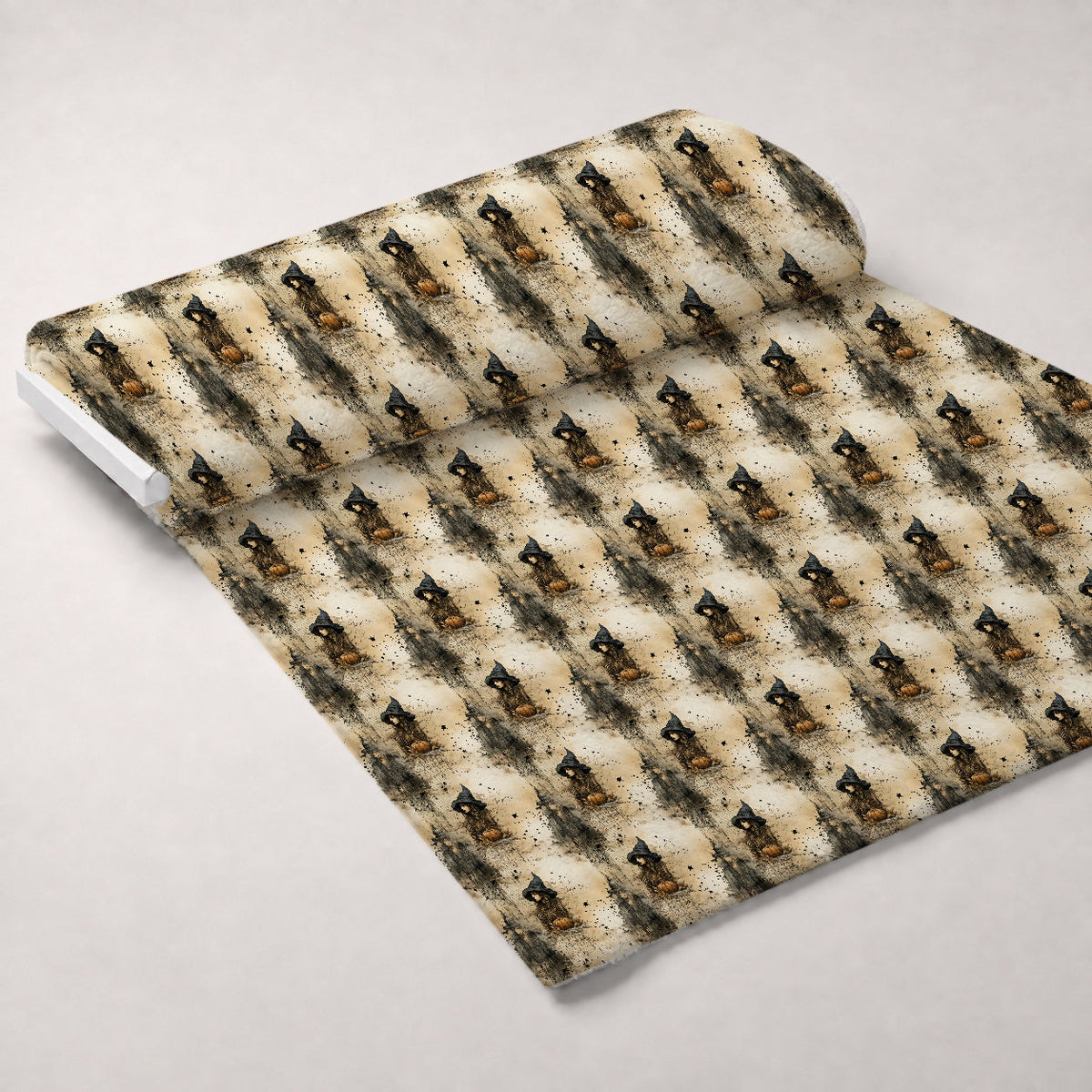 Parchment Coven Pattern 5 Fleece Fabric — fleece fabric unrolled bolt preview (mv-fleece-v1:bolt)