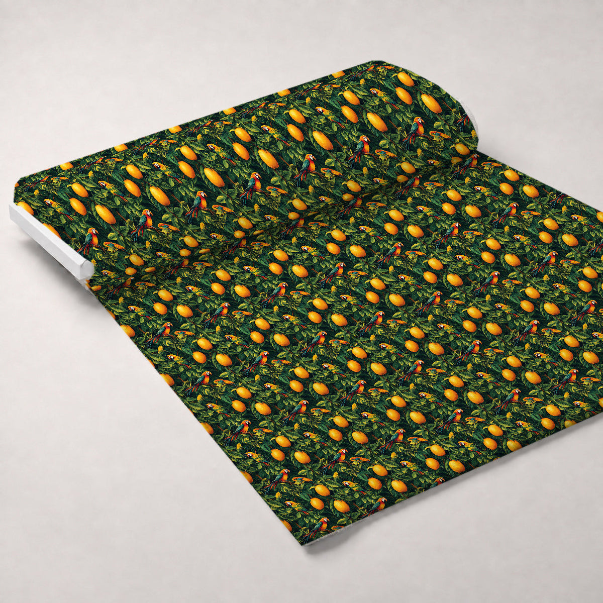 Parrot Paradise Pattern 6 Fleece Fabric — fleece fabric unrolled bolt preview (mv-fleece-v1:bolt)