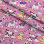 Pastel Pony Dreams Pattern 12 Fleece Fabric — fleece fabric folded close-up preview (mv-fleece-v1:lying)