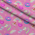 Pastel Pony Dreams Pattern 2 Fleece Fabric — fleece fabric folded close-up preview (mv-fleece-v1:lying)