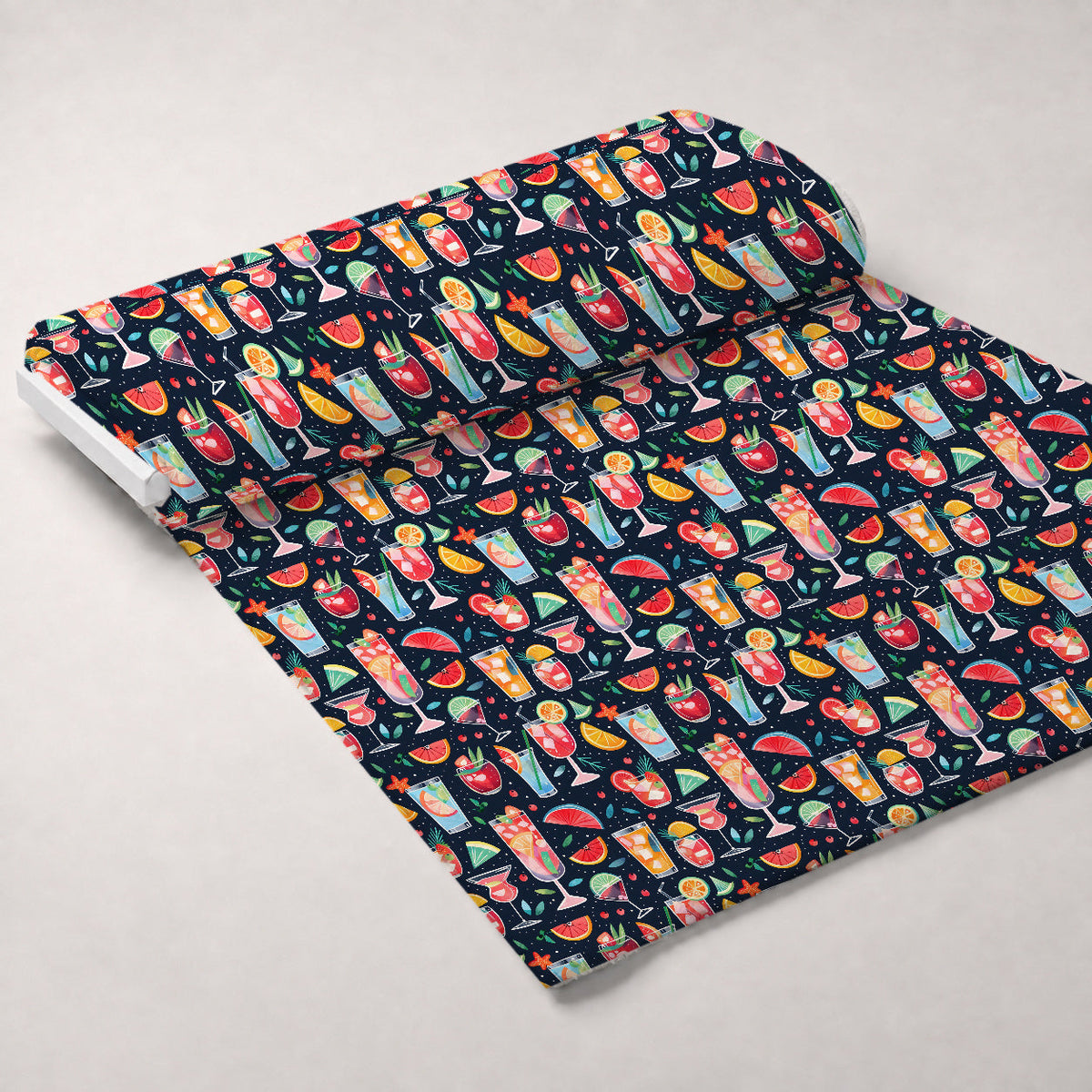 Pastel Sips Pattern 10 Fleece Fabric — fleece fabric unrolled bolt preview (mv-fleece-v1:bolt)