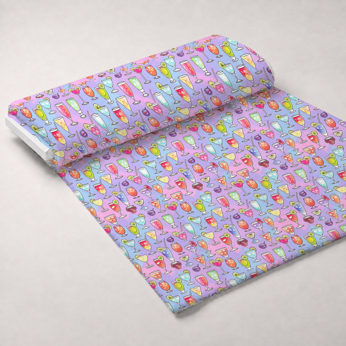 Pastel Sips Pattern 12 Fleece Fabric — fleece fabric unrolled bolt preview (mv-fleece-v1:bolt)