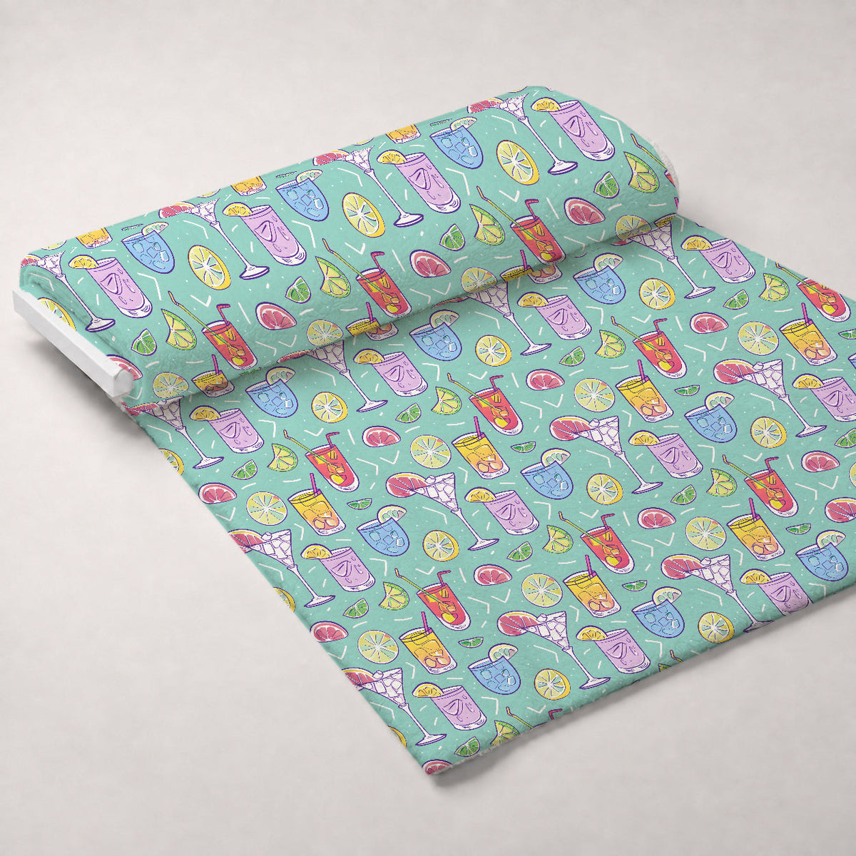 Pastel Sips Pattern 14 Fleece Fabric — fleece fabric unrolled bolt preview (mv-fleece-v1:bolt)