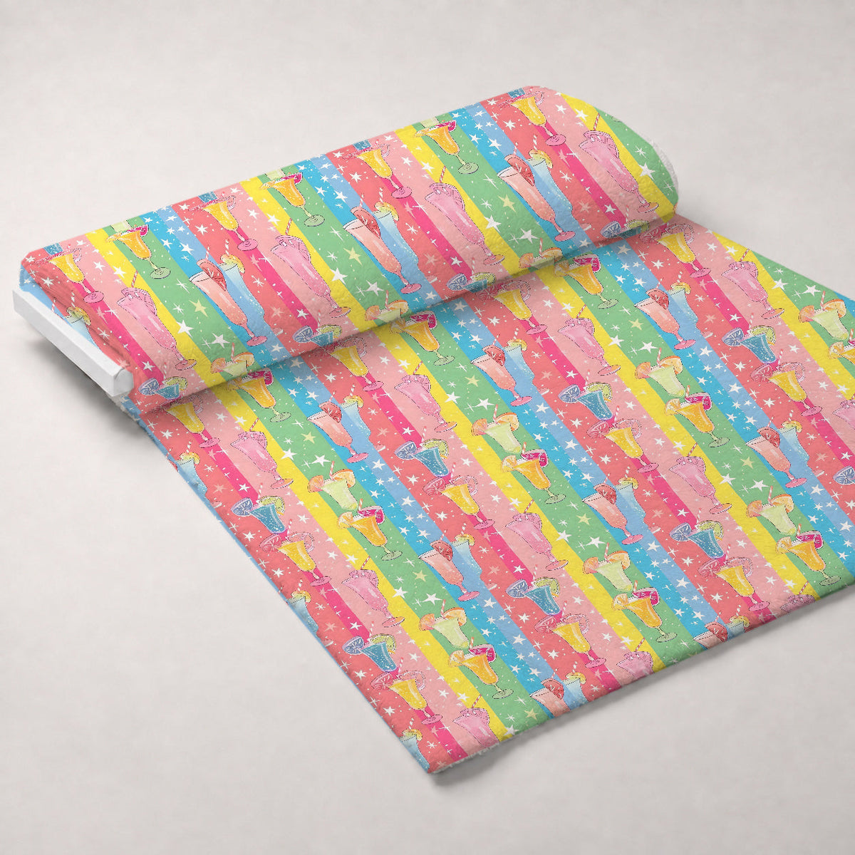 Pastel Sips Pattern 15 Fleece Fabric — fleece fabric unrolled bolt preview (mv-fleece-v1:bolt)