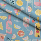 Pastel Sips Pattern 2 Fleece Fabric — fleece fabric folded close-up preview (mv-fleece-v1:lying)