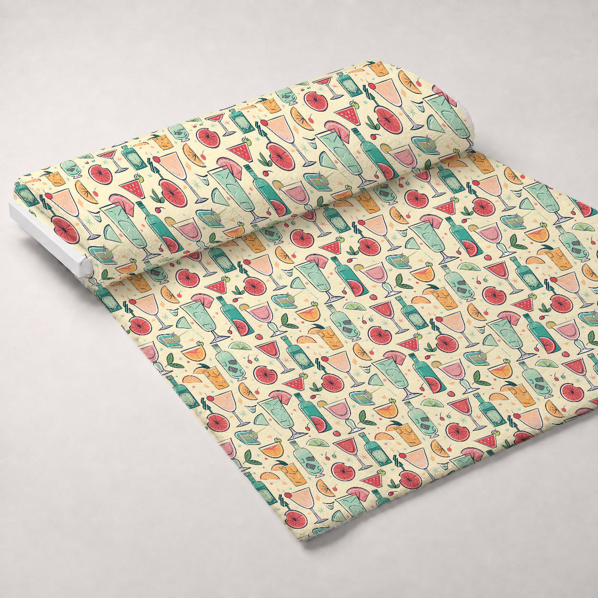 Pastel Sips Pattern 4 Fleece Fabric — fleece fabric unrolled bolt preview (mv-fleece-v1:bolt)