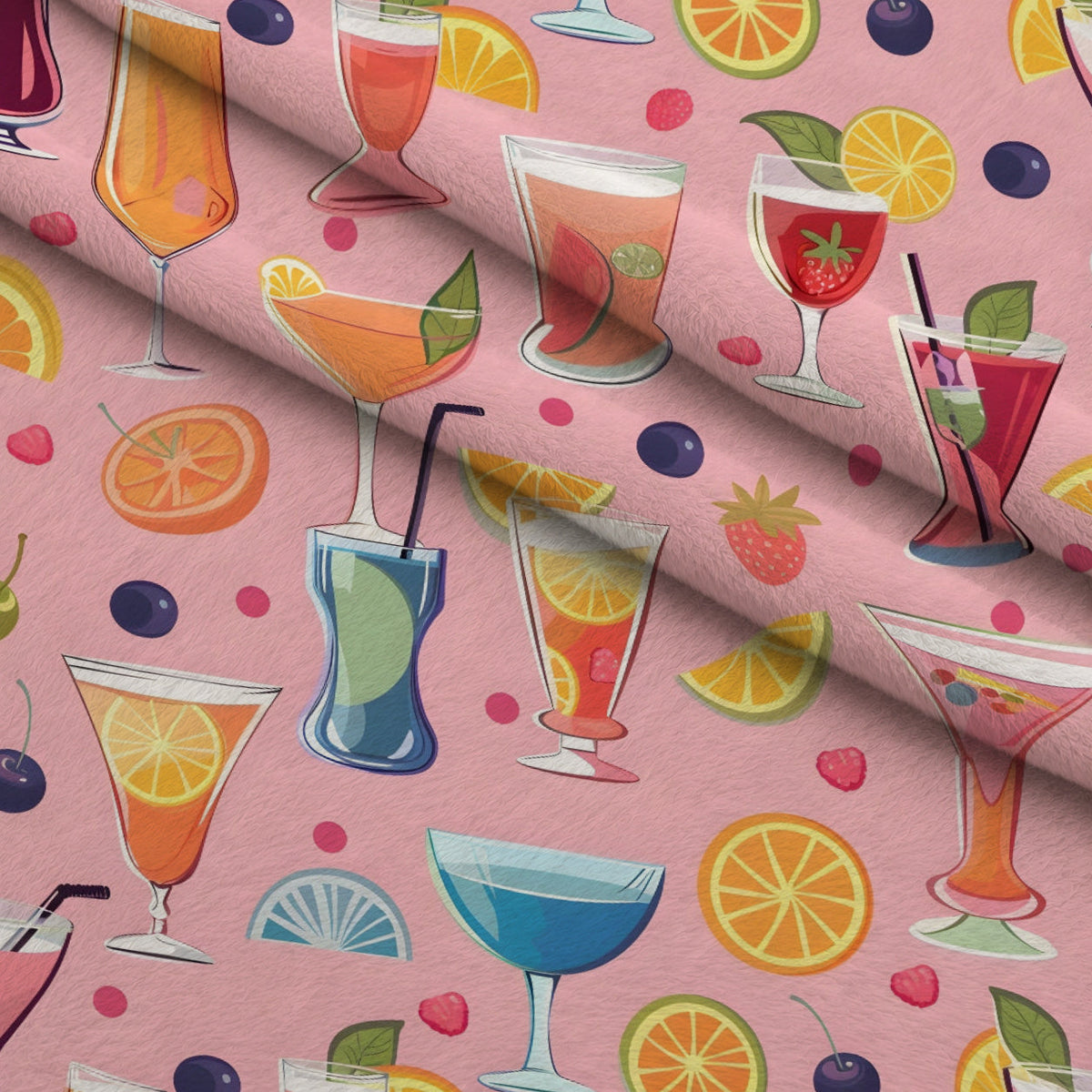 Pastel Sips Pattern 5 Fleece Fabric — fleece fabric folded close-up preview (mv-fleece-v1:lying)
