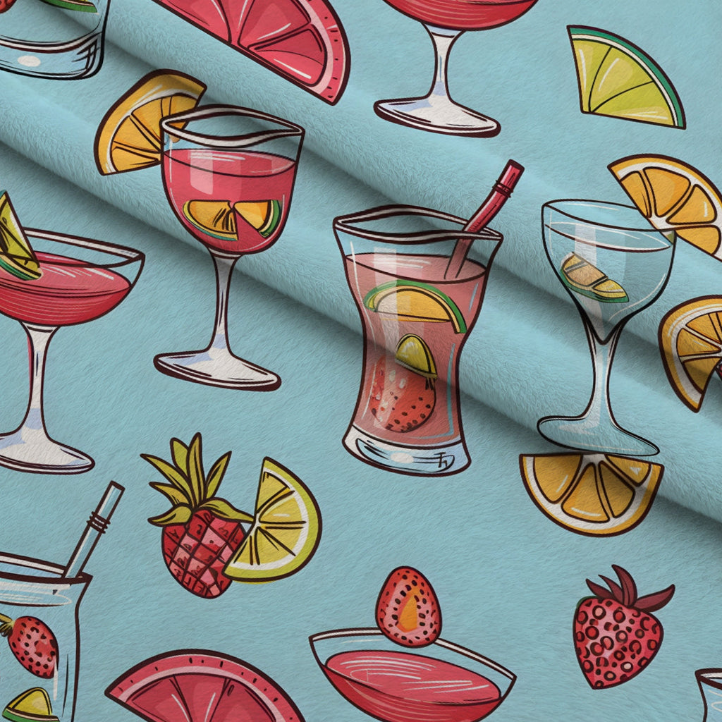 Pastel Sips Pattern 8 Fleece Fabric — fleece fabric folded close-up preview (mv-fleece-v1:lying)