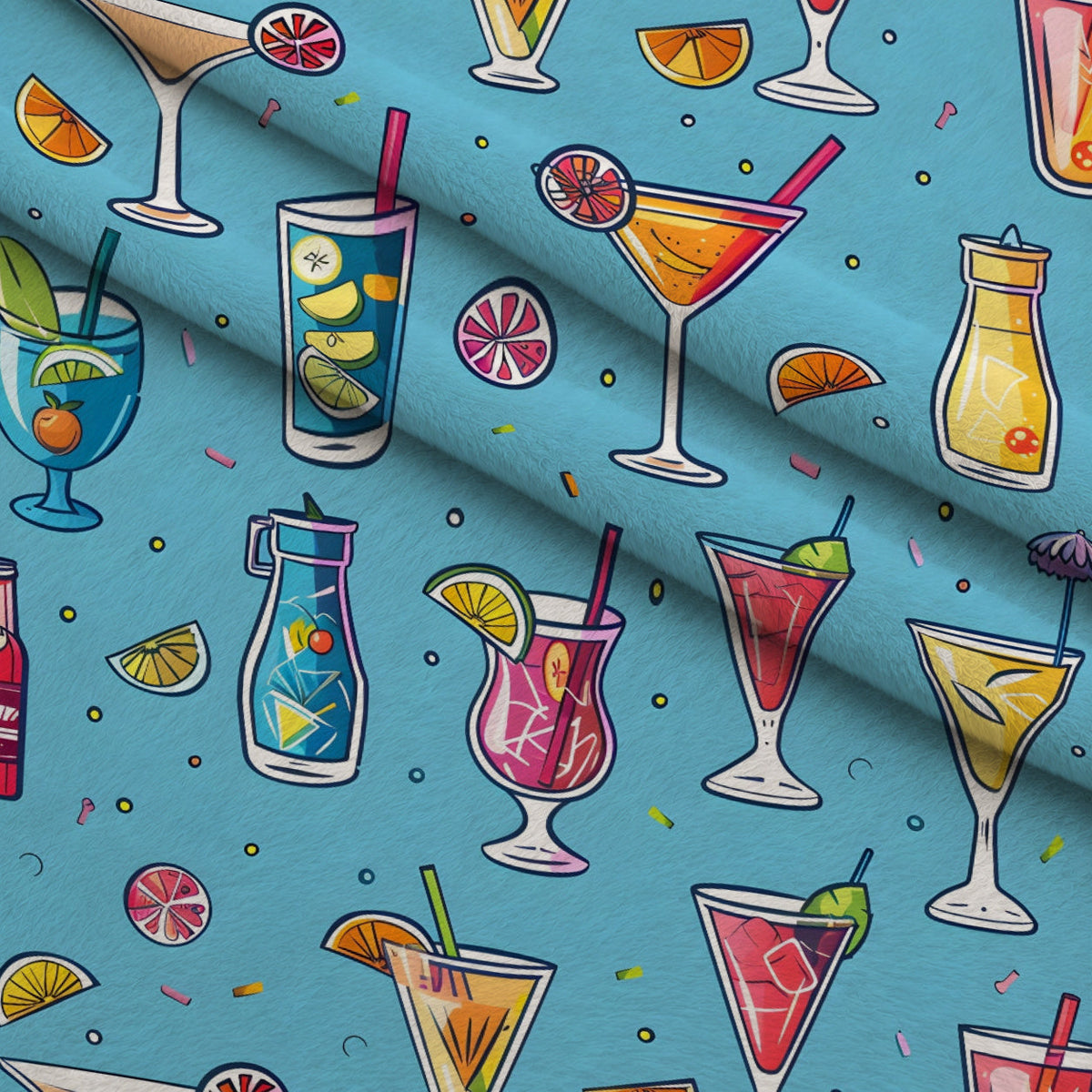 Pastel Sips Pattern 9 Fleece Fabric — fleece fabric folded close-up preview (mv-fleece-v1:lying)
