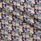 Pastel Spiderwebs Pattern 1 Fleece Fabric — fleece fabric folded close-up preview (mv-fleece-v1:lying)