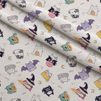 Pastel Spiderwebs Pattern 11 Fleece Fabric — fleece fabric folded close-up preview (mv-fleece-v1:lying)