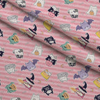 Pastel Spiderwebs Pattern 14 Fleece Fabric — fleece fabric folded close-up preview (mv-fleece-v1:lying)