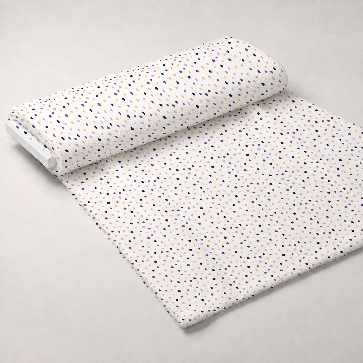 Pastel Spiderwebs Pattern 2 Fleece Fabric — fleece fabric unrolled bolt preview (mv-fleece-v1:bolt)