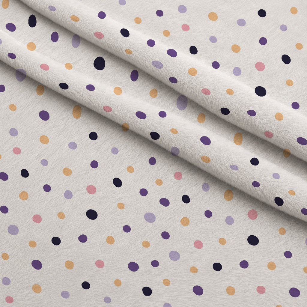 Pastel Spiderwebs Pattern 2 Fleece Fabric — fleece fabric folded close-up preview (mv-fleece-v1:lying)