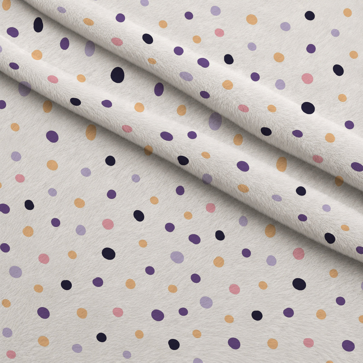 Pastel Spiderwebs Pattern 2 Fleece Fabric — fleece fabric folded close-up preview (mv-fleece-v1:lying)