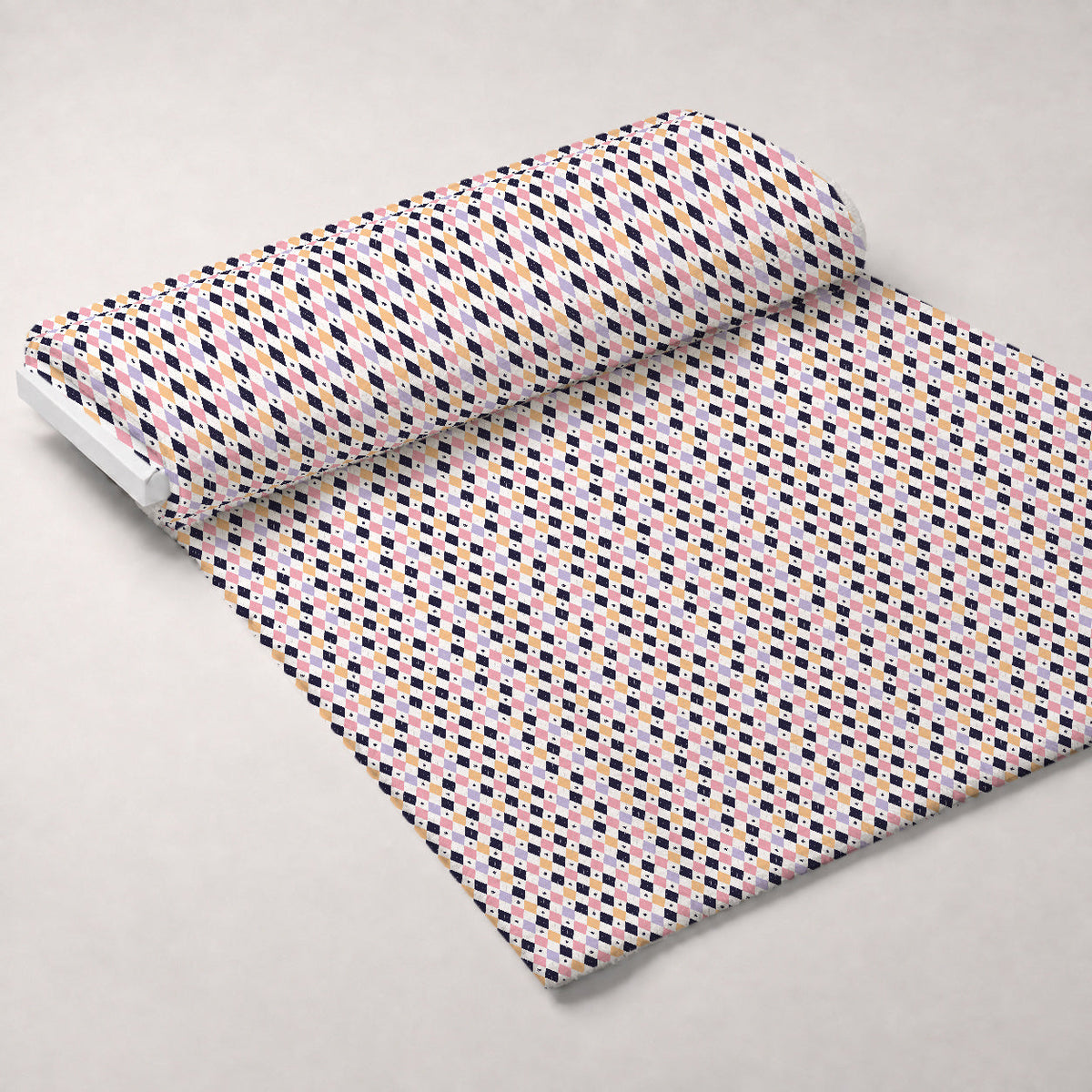 Pastel Spiderwebs Pattern 4 Fleece Fabric — fleece fabric unrolled bolt preview (mv-fleece-v1:bolt)