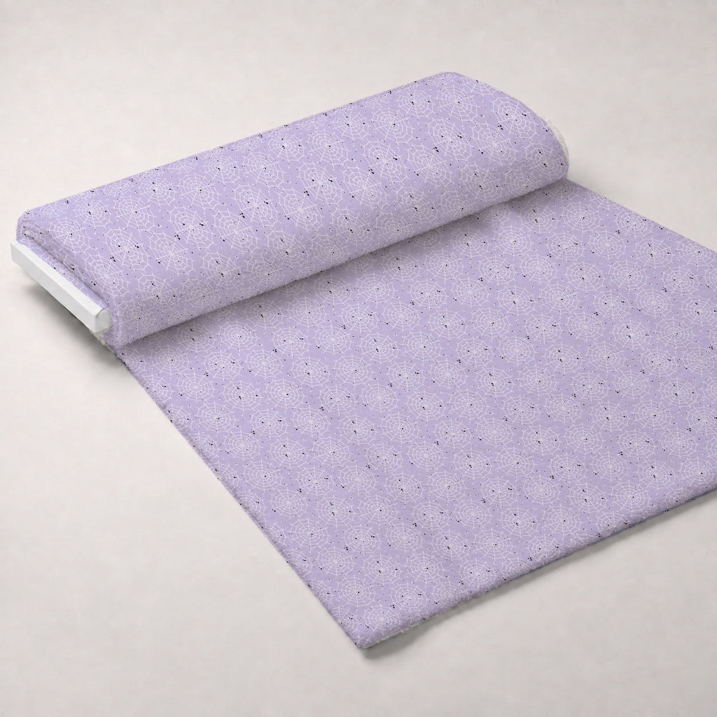 Pastel Spiderwebs Pattern 7 Fleece Fabric — fleece fabric unrolled bolt preview (mv-fleece-v1:bolt)