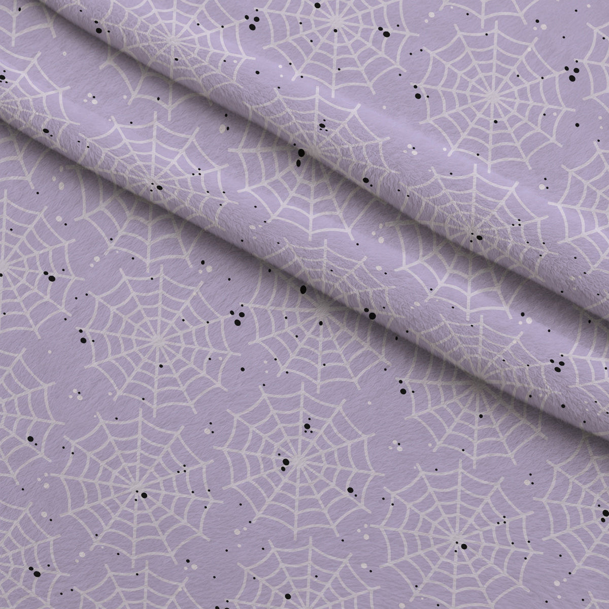 Pastel Spiderwebs Pattern 7 Fleece Fabric — fleece fabric folded close-up preview (mv-fleece-v1:lying)