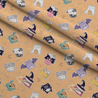 Pastel Spiderwebs Pattern 8 Fleece Fabric — fleece fabric folded close-up preview (mv-fleece-v1:lying)