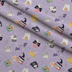 Pastel Spiderwebs Pattern 9 Fleece Fabric — fleece fabric folded close-up preview (mv-fleece-v1:lying)