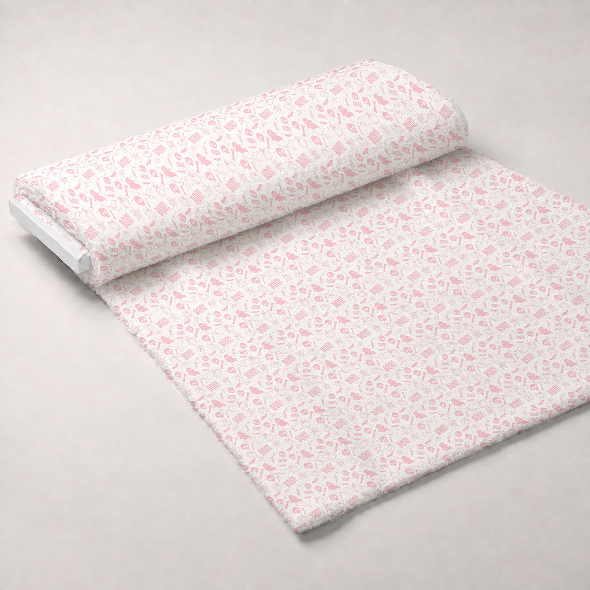 Pastel Spooks Pattern 2 Fleece Fabric — fleece fabric unrolled bolt preview (mv-fleece-v1:bolt)