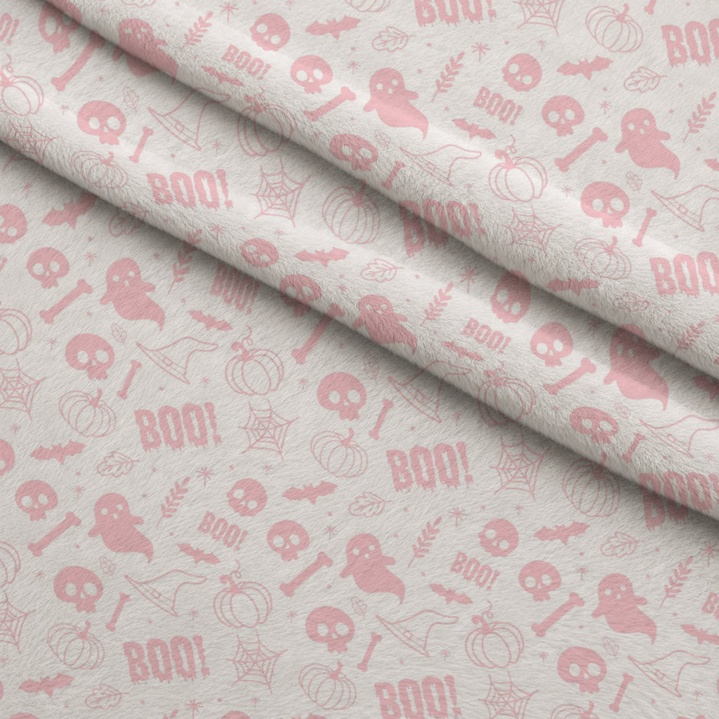 Pastel Spooks Pattern 2 Fleece Fabric — fleece fabric folded close-up preview (mv-fleece-v1:lying)